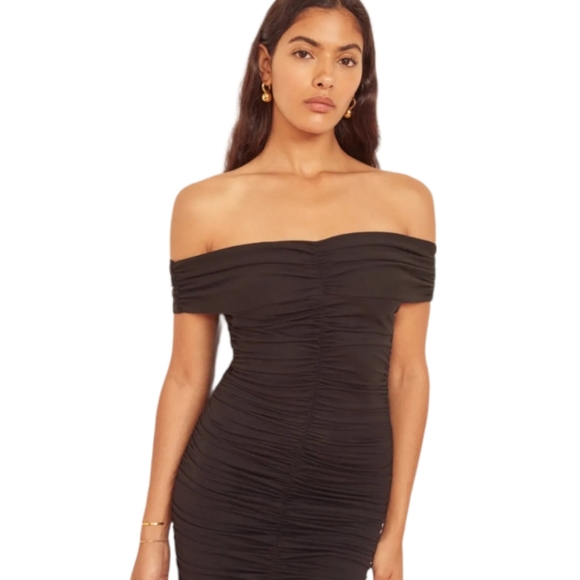 Reformation Sabine Ruched Minidress Size L NWT - Picture 11 of 11